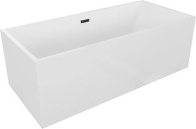 Mexen Vigo vasca da bagno autoportante 178,5 x 80 cm, bianca, troppo pieno nero - 51251788000-70