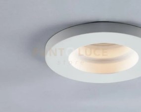 Incasso phantom bianco tondo 1 luce attacco gu10 10x4,9cm in gesso ...