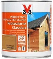 Protettivo Completo Per Legno Per Proteggere E Decorare I Rivestimenti In Legno Esterni Ed Interni Noce Medio 0,75Lt-V33