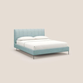 Calliope letto imbottito piedini alti completamente sfoderabile in tessuto smacchiabile T17 verde acqua