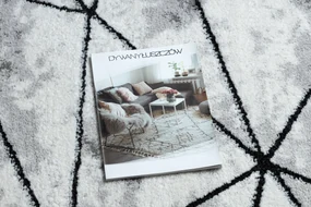 Tappeto moderno COZY Polygons, geometrico, triangoli - Structural due livelli di pile grigio