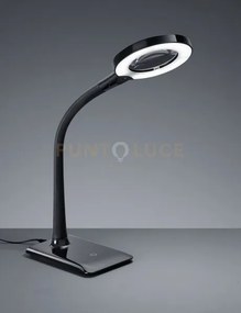 Lupo lampada da studio led nera flessibile con base h. 38