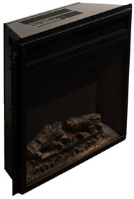 Camino elettrico da terra in legno Bianco CAMBRIDGE 110x25x95h cm