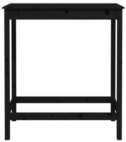 Tavolo da bar nero 100x50x110 cm in legno massello di pino