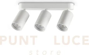 Dynamite faretto bianco orientabile 3 luci attacco gu10 27,5cm lamp...