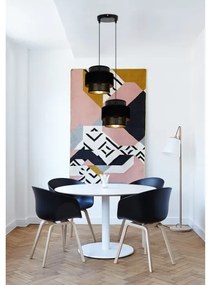 Lampadario a sospensione con filo NESS 2xE27/60W/230V diametro 30 cm nero