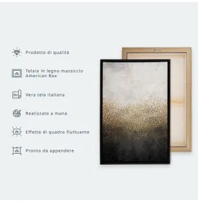 Quadro Magnolia Reflection (1 Part) Narrow In cornice nera di legno 120x40