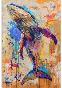 Quadro su tela – Balena con imitazione di pittura