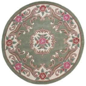 Tappeto rotondo in lana verde ø 120 cm - Flair Rugs