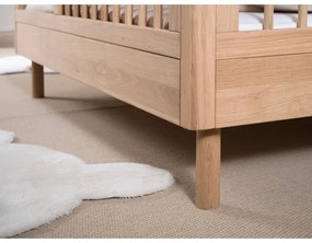 Lettino in legno di quercia di colore naturale 70x140 cm Forrest - Vipack