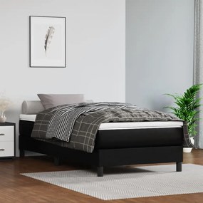 Giroletto A Molle Con Materasso Nero 80x200 Cm İn Similpelle /