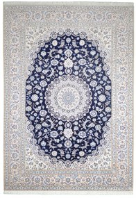 Nain Tappeto persiano 260x370 Blu (Iran) Annodato A Mano