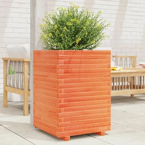 Fioriera Giardino Marrone Cera 50x50x72 Cm Legno Massello Pino /