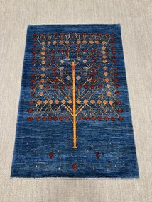 Loribaft Tappeto 150 x 100 Blu (Iran) Annodato A Mano