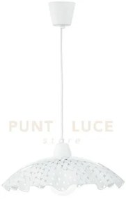 Lampadario a sospensione cashmere bianca 1 luce attacco e27 42x42x1...