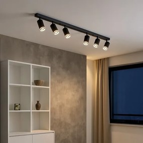 Faretto PIPE 6xGU10/10W/230V nero