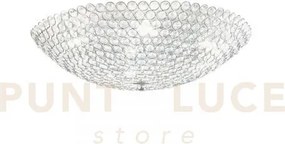 Plafoniera planet cromo 6 luci attacco g9 45x45x15cm in metallo e c...