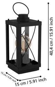 Eglo 43624 - Lampada da tavolo BRADFORD 1xE27/60W/230V