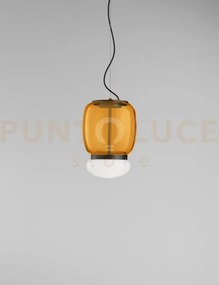 Faro sospensione s ambra scura bianco montatura nero opaco 2 l2214 ...