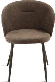 Sedia imbottita in tessuto Marrone e sruttura in metallo RUMBLE 2 sedie