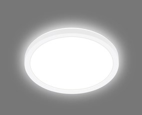 Plafoniera Moderna Tava Plastica Bianco Led Integrato 15W 4000K Ip20