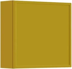 Pensile bagno Pixel Stripes laccato opaco giallo sole, 1 anta apertura da sinistra P 17 x L 40 x H 40 cm
