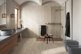 Piastrella da rivestimento interno ed esterno 20 x 120 cm Sp. 9 mm rettificato Pompei in gres naturale smaltato opaco bianco traffico molto intenso (pei 5/5) R10 0.96 mq