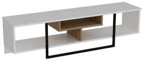 Tavolo TV bianco in rovere 149x40 cm Asal - Kalune Design