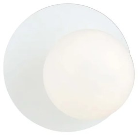 Applique Oslo bianca con sfera Satinata E14 da parete o soffitto Colore del corpo Bianco