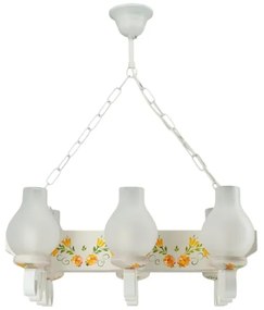 Brilagi - Lampadario a catena QUEEN 3xE14/40W/230V faggio/crema