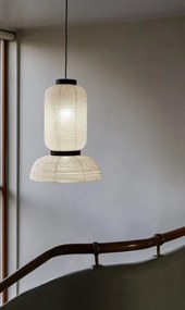 Lampada a sospensione 45 cm in carta di riso bianco avorio &Tradition Formakami JH3