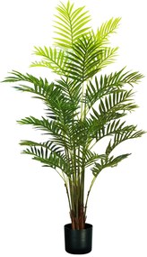 Pianta Artificiale Palma Areca H160 cm con Vaso Verde