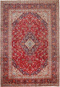 Kashan Tappeto 250 x 360 Rosso (Iran) Annodato A Mano