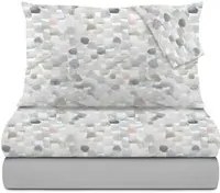 Completo letto matrimoniale Coriandoli grigio