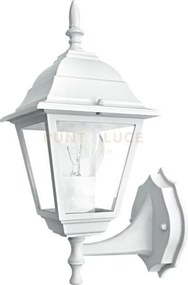 Applique up roma bianca 1 luce attacco e27 ip44 14,6x19,5x36cm