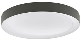 Plafoniera Contemporanea Laurito Acciaio Bianco Luce Led Integrato 24W