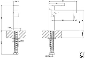 Miscelatore Monocomando Lavabo Con Flessibili Di Collegamento Cromo Via Bagutta 29914 Emporio Gessi