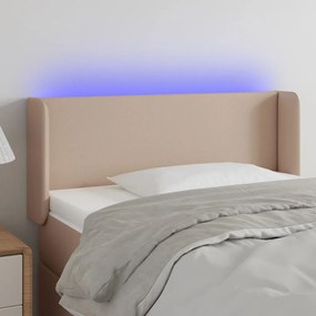 Testiera Cappuccino A Led 83x16x78/88 Cm İn Similpelle /