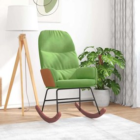 Sedia A Dondolo Verde Chiaro İn Velluto /
