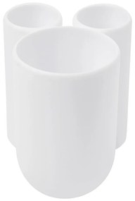 Bicchiere di plastica bianco per spazzolini da denti Touch - Umbra