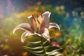 Carta da parati – Fiore splendido con tocco retrò