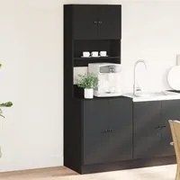 Mobile da Cucina Nero 60x50x180 cm Legno Multistrato 3276638