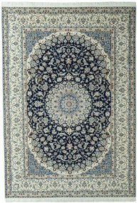 Nain Tappeto persiano 280 x 390 Blu (Iran) Annodato A Mano