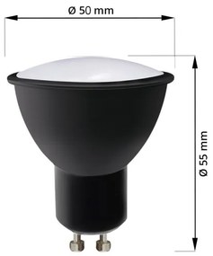 Lampadina LED ECOLINE GU10/6W/230V 4000K nero - Brilagi