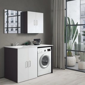 Mobile lavanderia DESI in abs bianco opaco P 68 x L 140 x H 200 cm