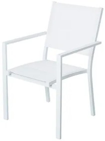 Sedia da giardino Thais 55,2 x 60,4 x 86 cm Alluminio Bianco