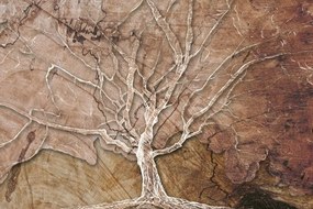 Quadro su tela – Corona dell'albero con tocco astratto