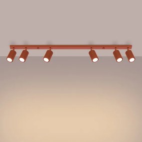 Sollux SL.1642 - Faretto KARBON 6xGU10/10W/230V rosso