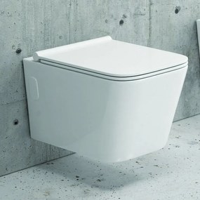 Kamalu - sanitari bagno sospesi senza brida per bagni stretti modello litos-s200