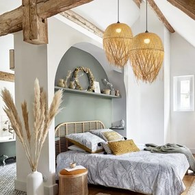 Immax 08271L - Lampadario a sospensione con filo HILO 1xE27/40W/230V diametro 45 cm bambù